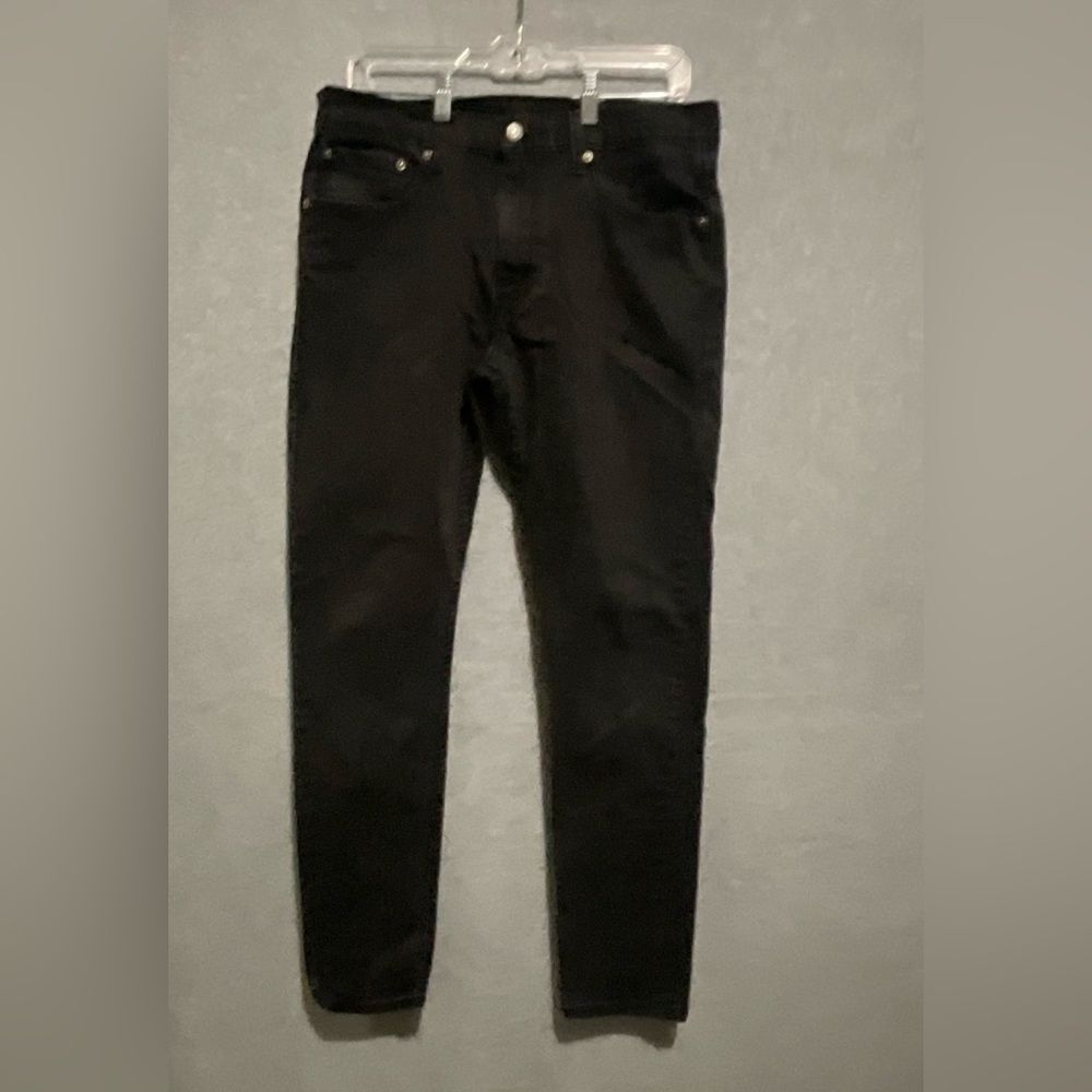 Levi's 512 Slim Taper Faded Black Jeans Size 32x32 WaterLess Eco-Friendly Denim